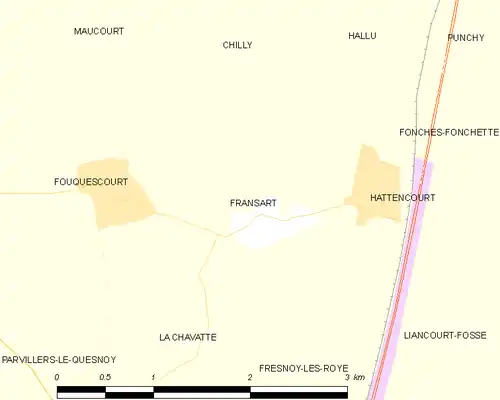 Detailkaart van de gemeente