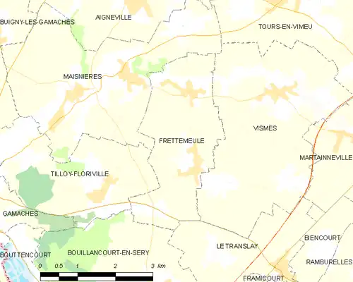 Detailkaart van de gemeente