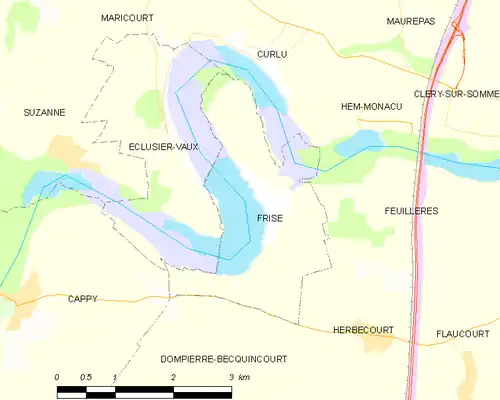 Detailkaart van de gemeente