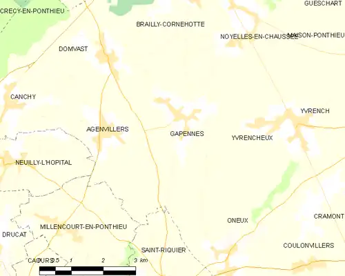 Detailkaart van de gemeente