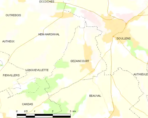 Detailkaart van de gemeente