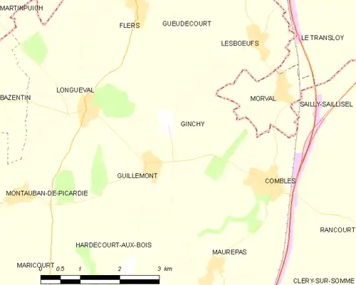 Detailkaart van de gemeente