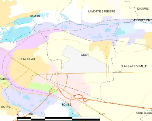 Detailkaart van de gemeente