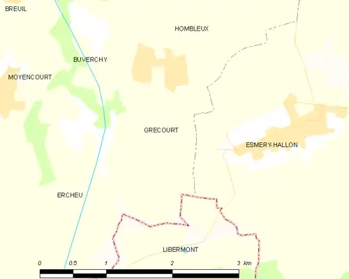 Detailkaart van de gemeente