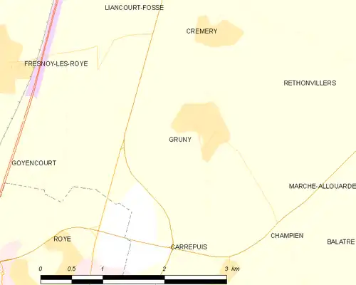 Detailkaart van de gemeente