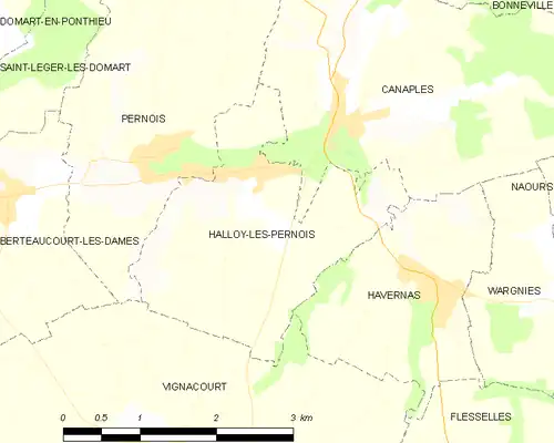 Detailkaart van de gemeente