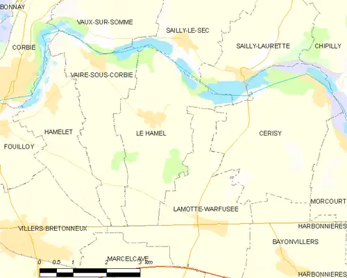 Detailkaart van de gemeente