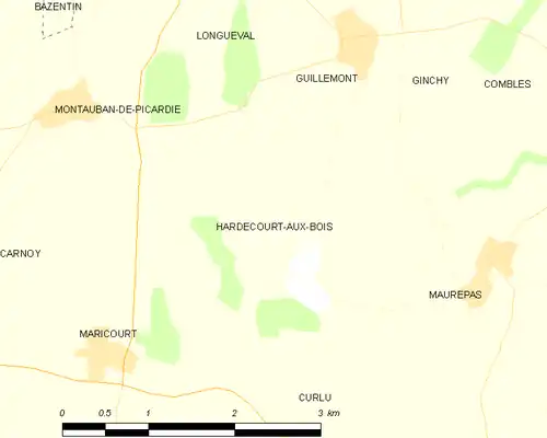 Detailkaart van de gemeente