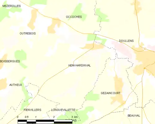 Detailkaart van de gemeente