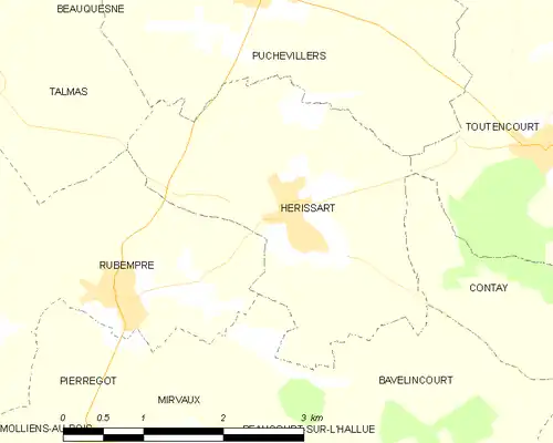 Detailkaart van de gemeente