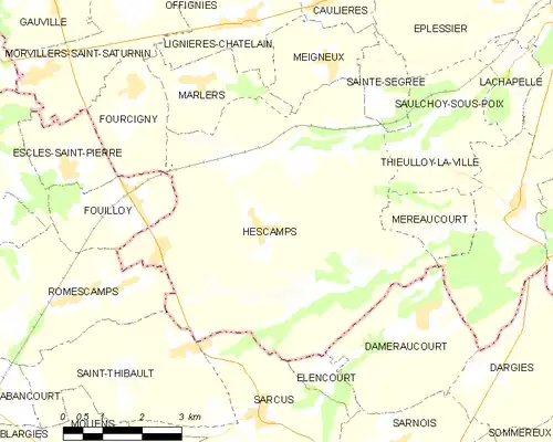 Detailkaart van de gemeente