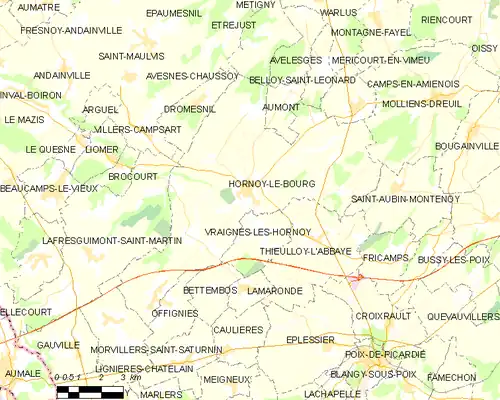 Detailkaart van de gemeente