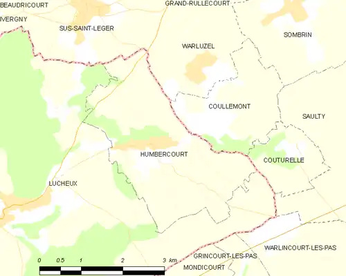 Detailkaart van de gemeente