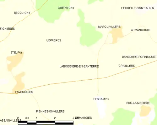 Detailkaart van de gemeente