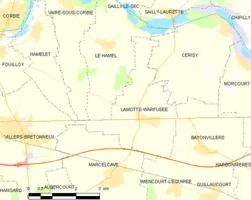 Detailkaart van de gemeente