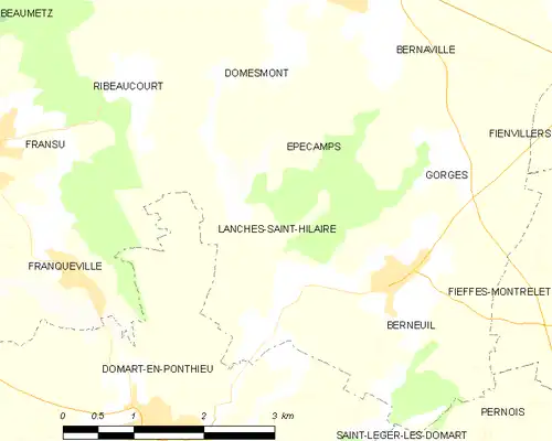 Detailkaart van de gemeente