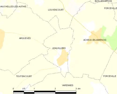 Detailkaart van de gemeente