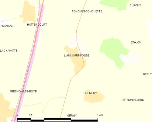 Detailkaart van de gemeente