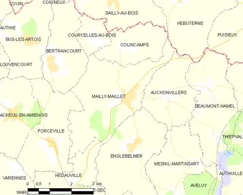 Detailkaart van de gemeente