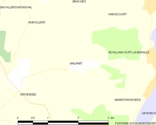 Detailkaart van de gemeente