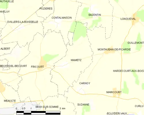 Detailkaart van de gemeente