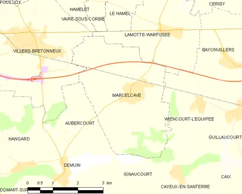 Detailkaart van de gemeente