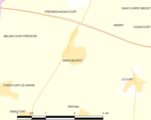 Detailkaart van de gemeente
