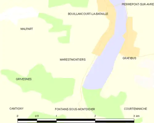 Detailkaart van de gemeente