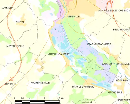 Detailkaart van de gemeente