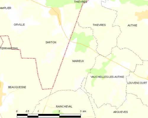 Detailkaart van de gemeente