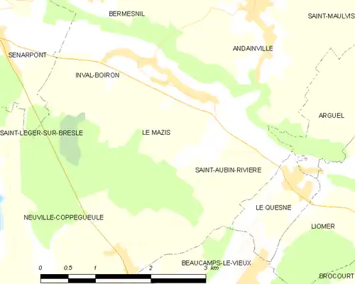 Detailkaart van de gemeente