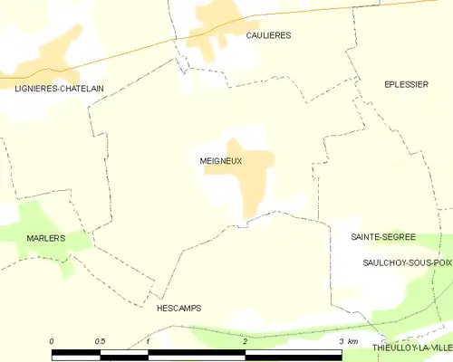 Detailkaart van de gemeente