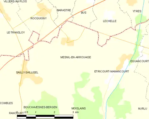 Detailkaart van de gemeente