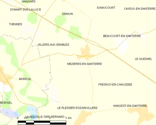 Detailkaart van de gemeente