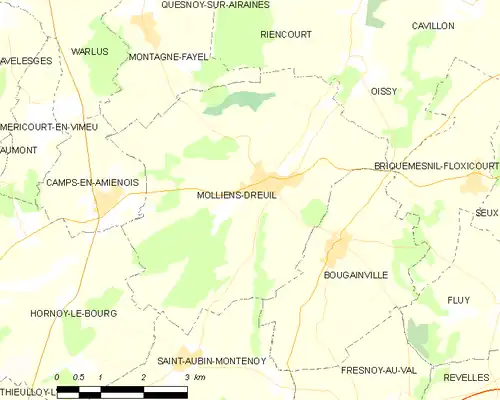 Detailkaart van de gemeente