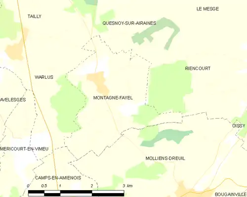 Detailkaart van de gemeente