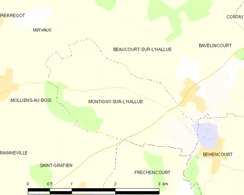 Detailkaart van de gemeente