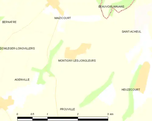 Detailkaart van de gemeente