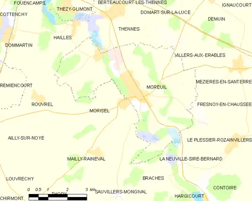 Detailkaart van de gemeente