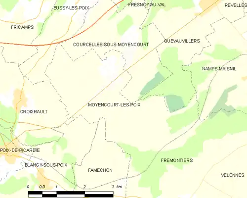 Detailkaart van de gemeente