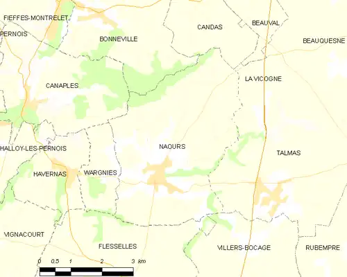 Detailkaart van de gemeente