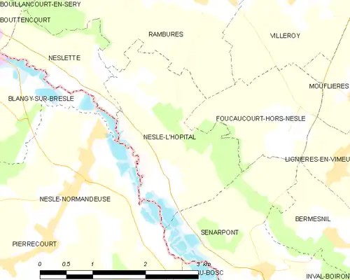 Detailkaart van de gemeente