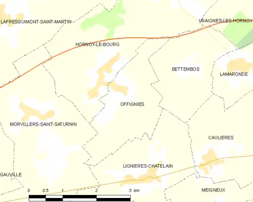 Detailkaart van de gemeente