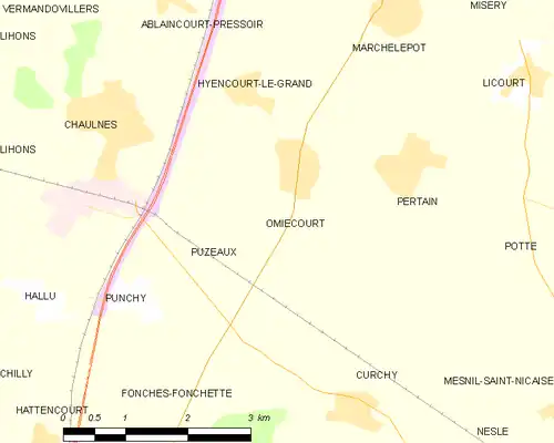 Detailkaart van de gemeente