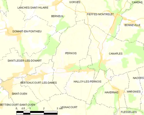 Detailkaart van de gemeente