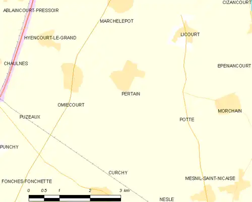 Detailkaart van de gemeente