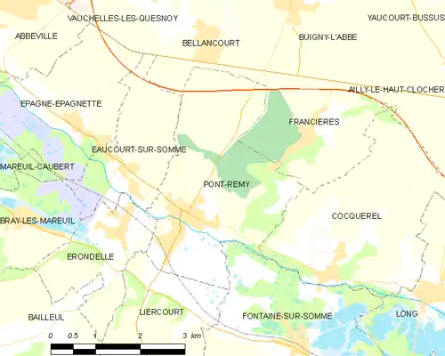 Detailkaart van de gemeente