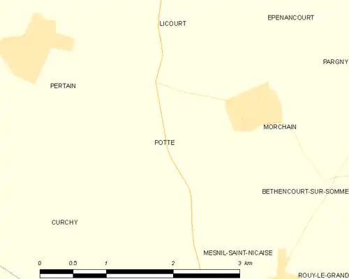 Detailkaart van de gemeente