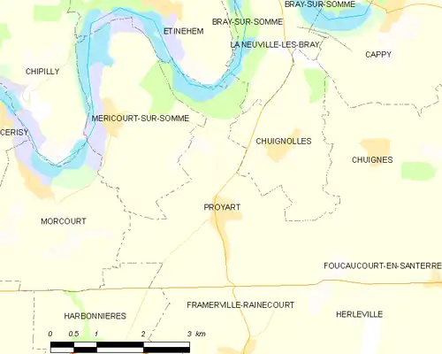 Detailkaart van de gemeente