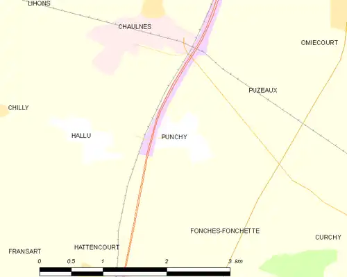 Detailkaart van de gemeente
